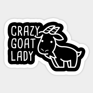 Crazy Goat Lady | Funny Pet Goat Graphic Sticker